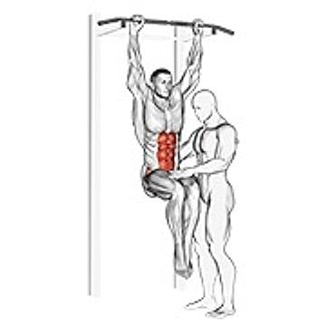 Assisted Hanging Knee Raise With Throw Down