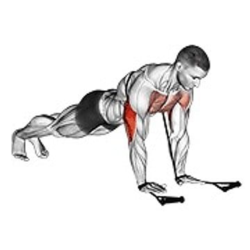 Band Close Grip Push Up